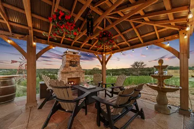 outdoor seating area at Firefly