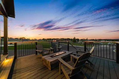 porch at Firefly with fire pit