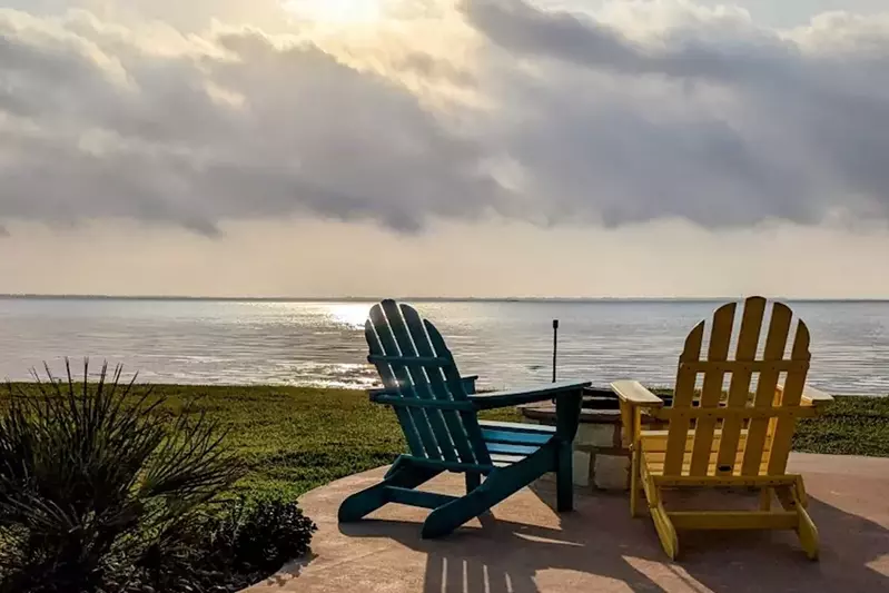 chairs looking out onto ocean