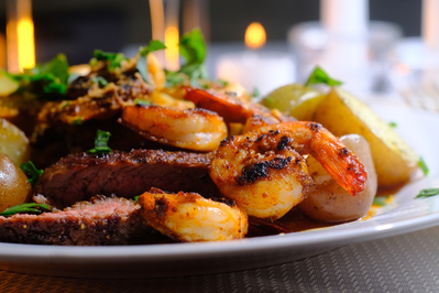 steak and shrimp